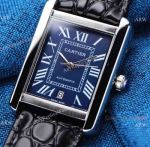 Swiss Quality Replica Cartier Tank Solo Citizen watches Blue Dial 31mm